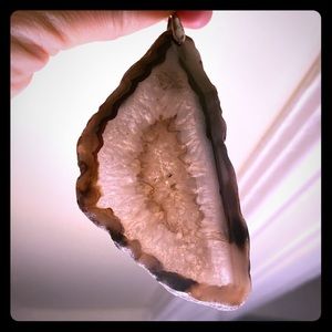 Crystal agate necklace pendant